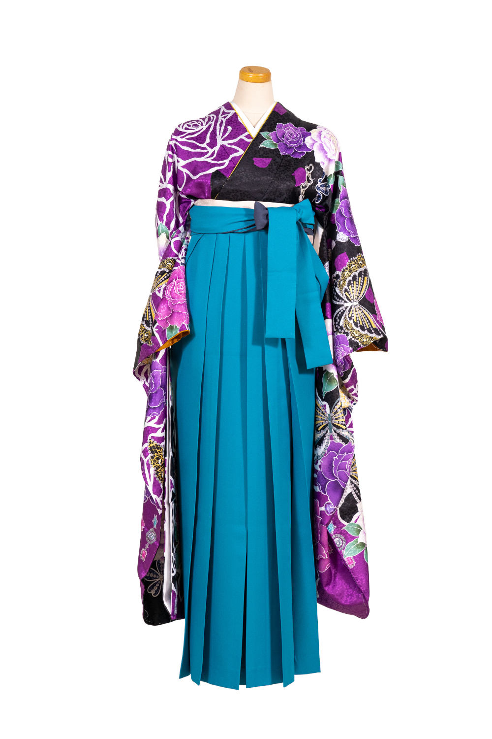 黒/紫　蝶バラ_ブルー